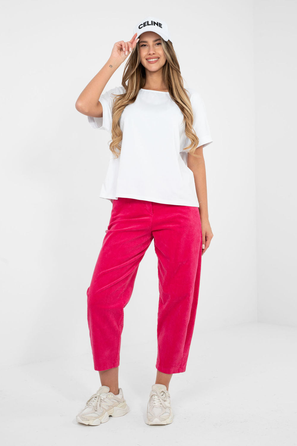 Rue Paris White Oversized Short Sleeve Blouse