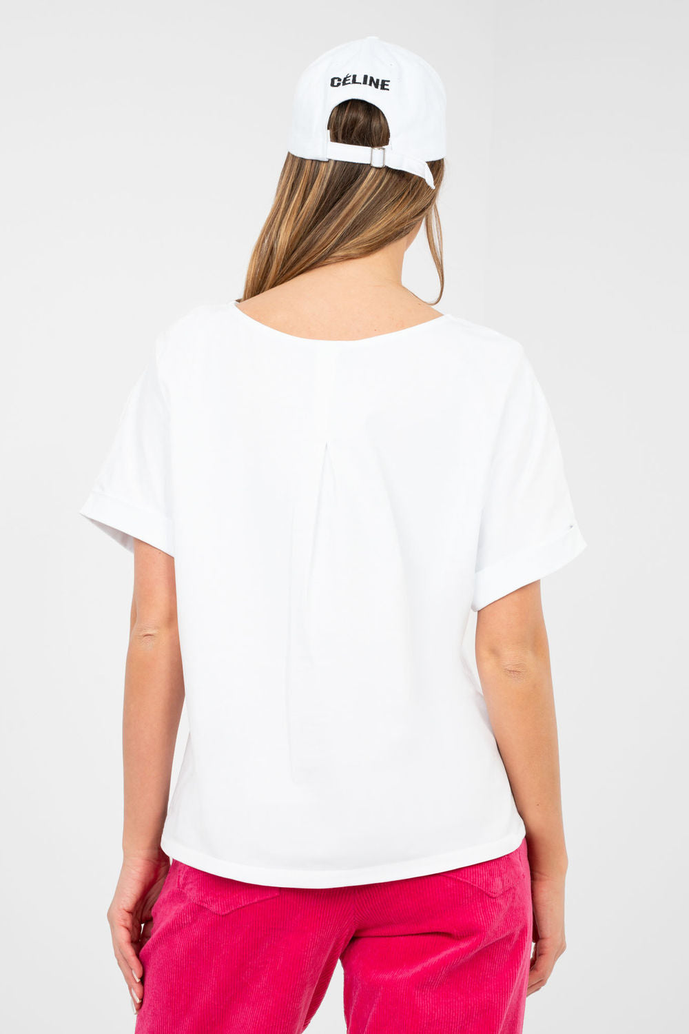 Rue Paris White Oversized Short Sleeve Blouse - view 2