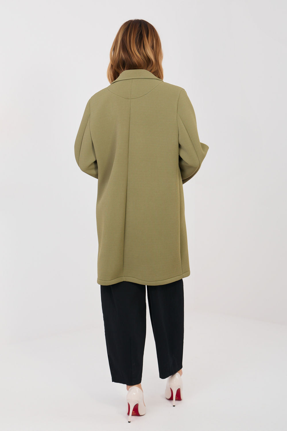 Rue Paris Khaki Long Sleeve Coat - view 3