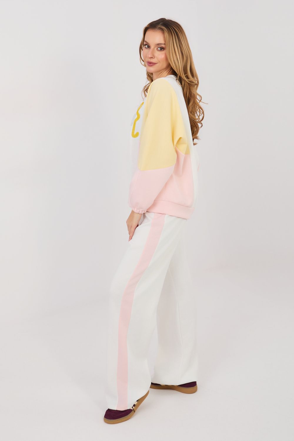 Rue Paris Ecru Sequin Wide Leg Co-Ord Set - view 3