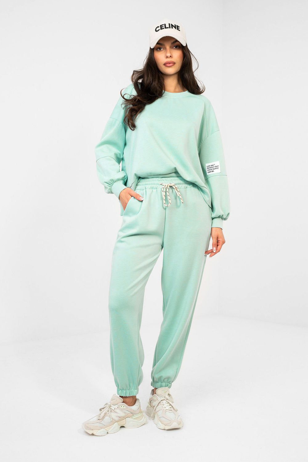 Italy Moda Mint High Waisted Co-Ord Set