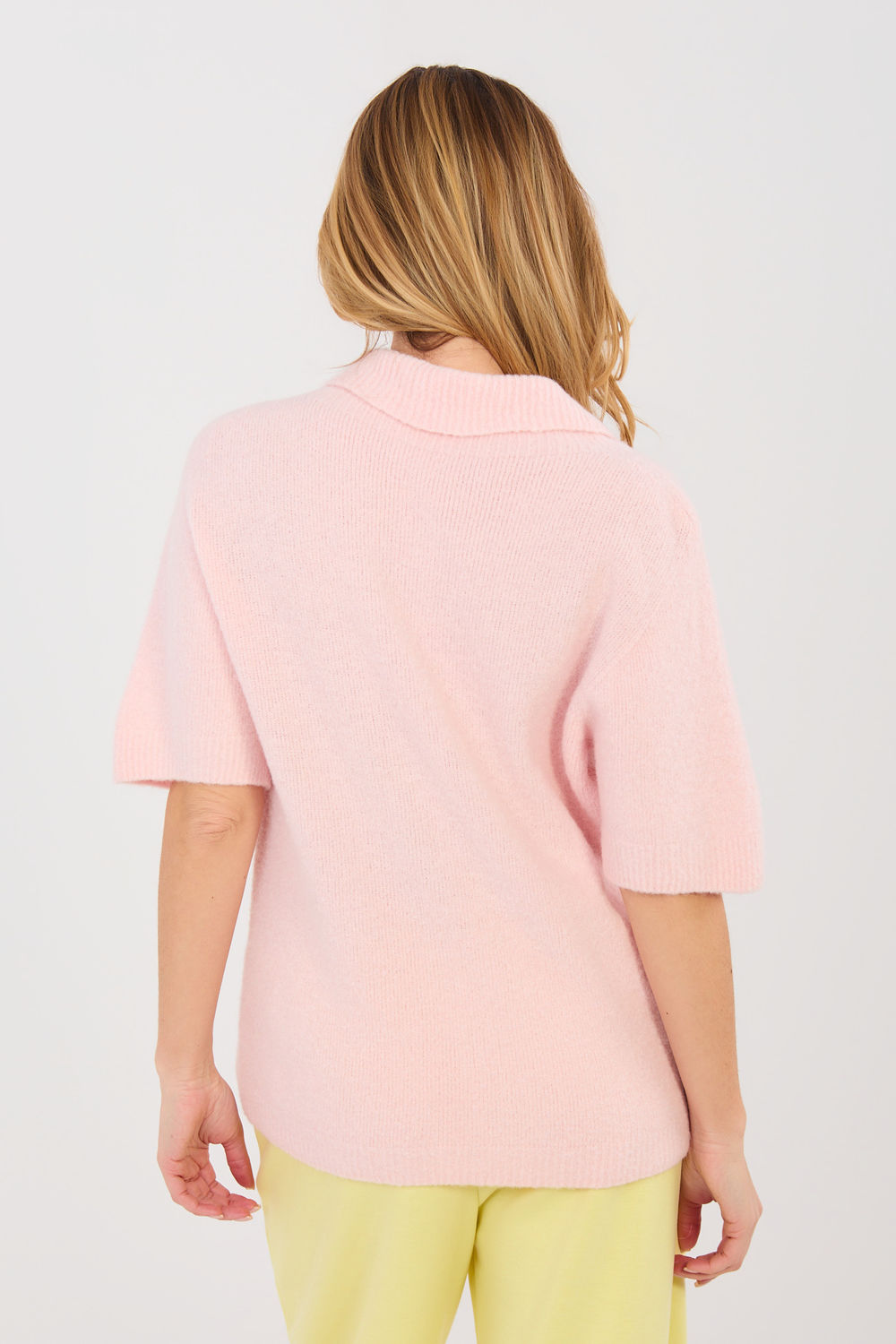 Italy Moda Light Pink Short Sleeve Jumper - view 3
