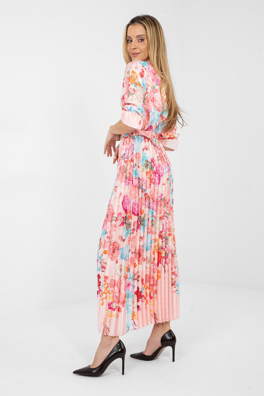 Italy Moda Light Pink Maxi Floral Dress - view 2