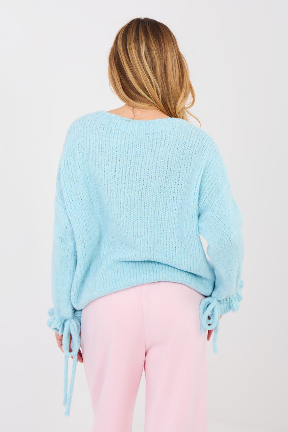 Italy Moda Light Blue Long Sleeve Jumper - view 3