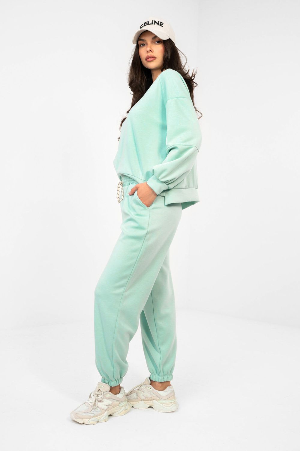 Italy Moda Mint High Waisted Co-Ord Set - view 3