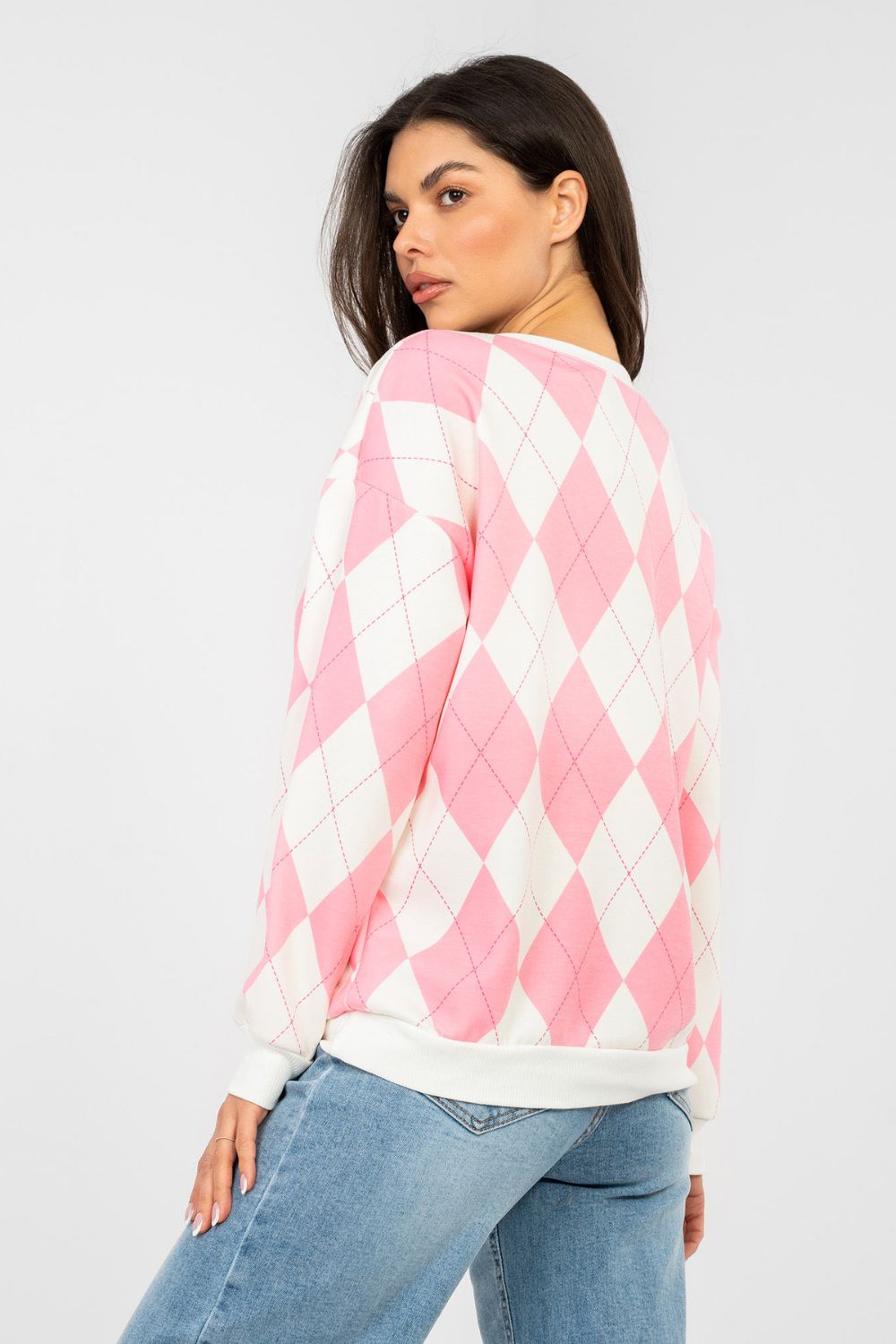 Italy Moda Pink Long Sleeve Sweatshirt - view 4