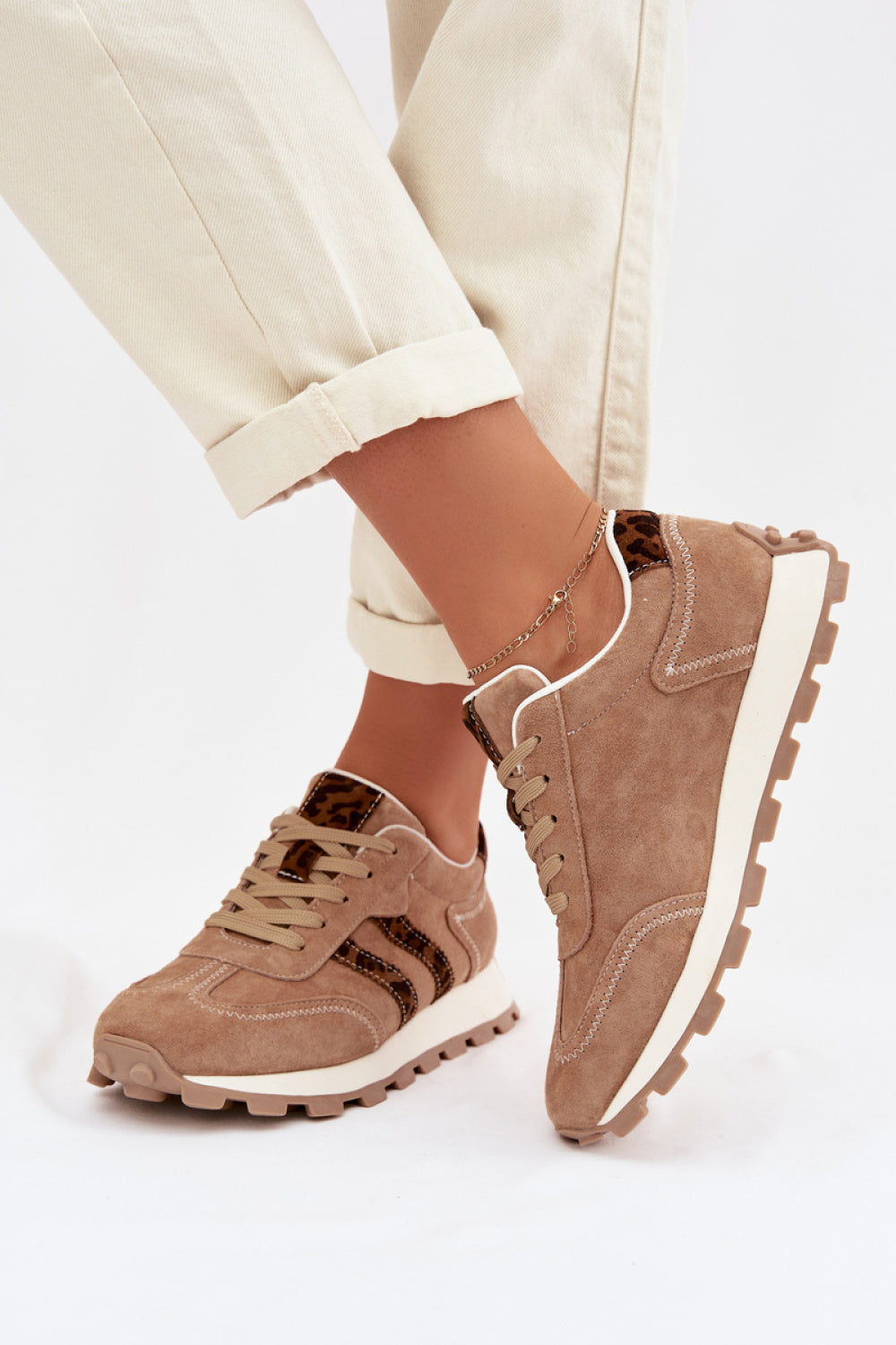 Step In Style Brown Suede Platform Trainers - view 3