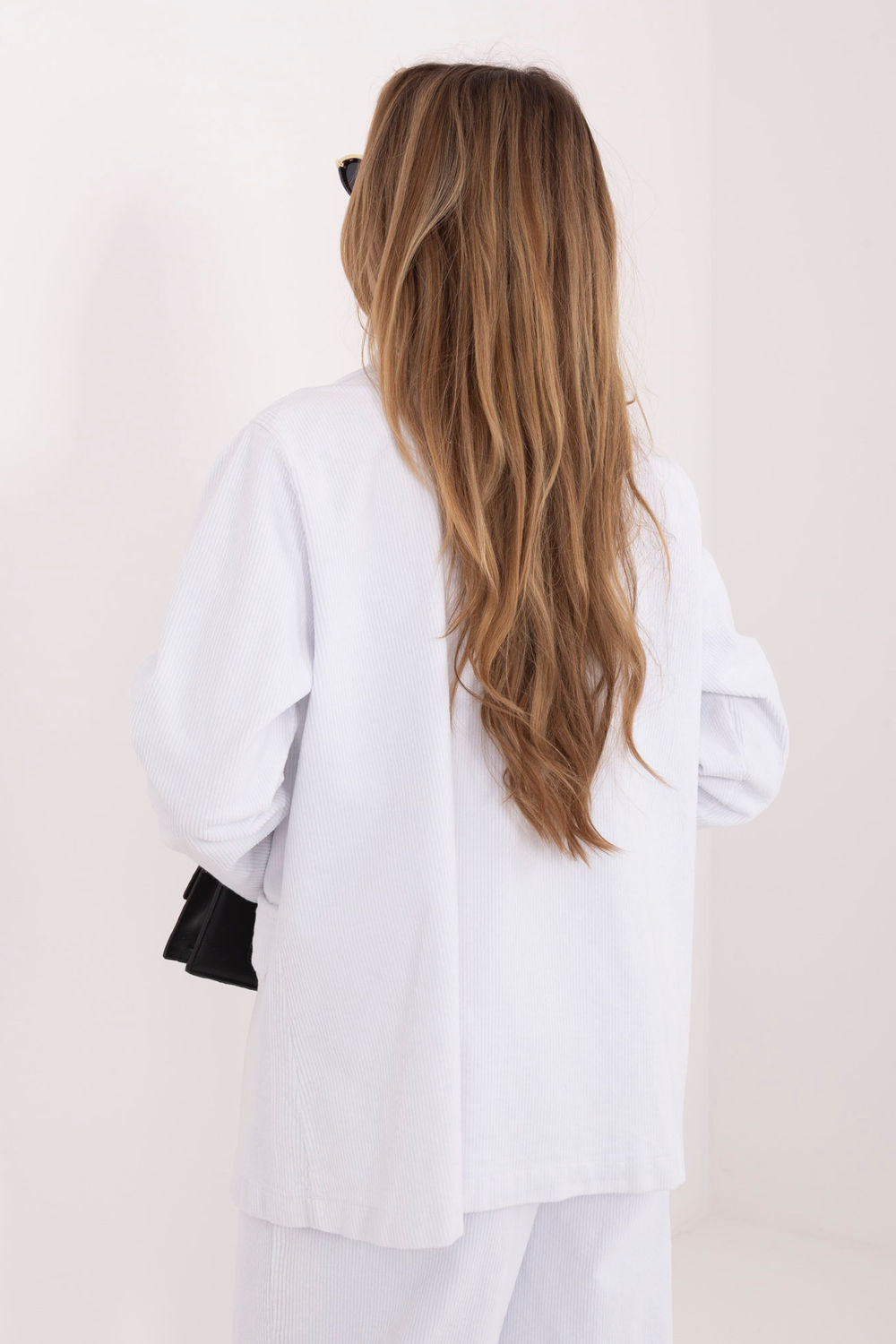 Rue Paris White Long Sleeve Cotton Jacket - view 3