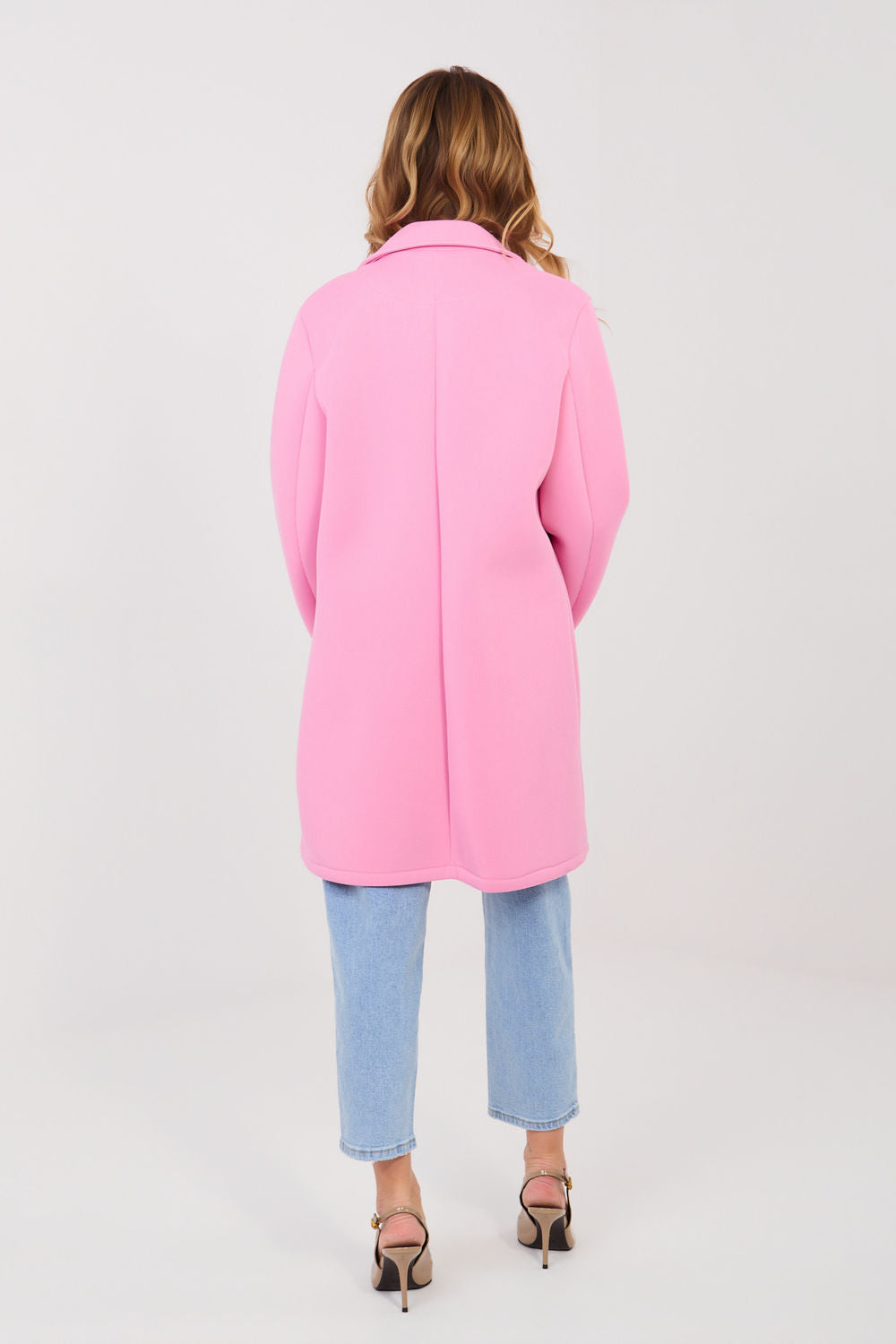 Rue Paris Pink Long Sleeve Coat - view 3