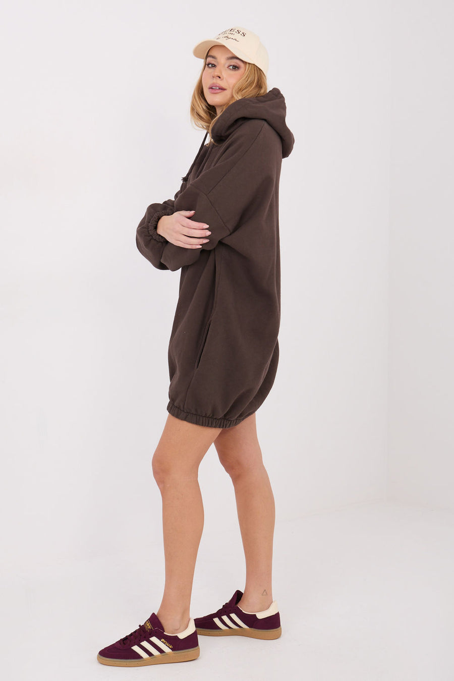 Factory Price Dark Brown Mini Oversized Dress