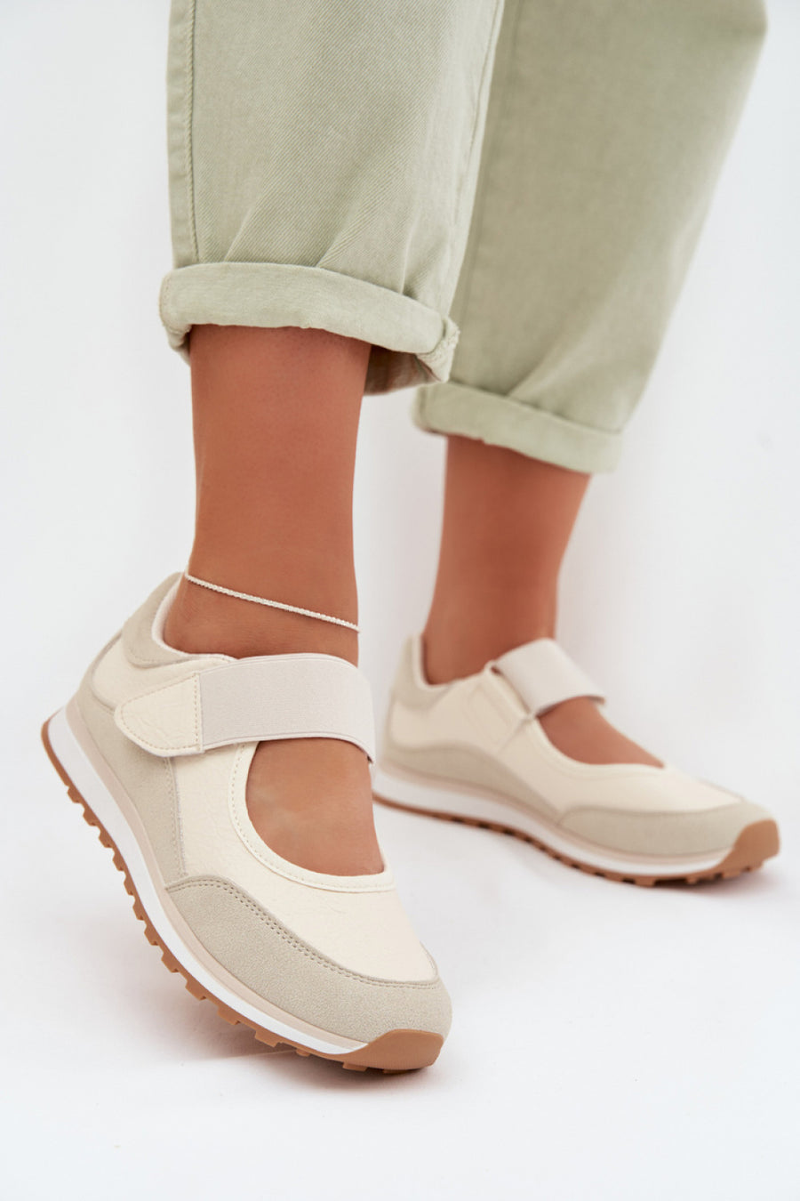 Step In Style Aveliette Beige Faux Leather Shoes