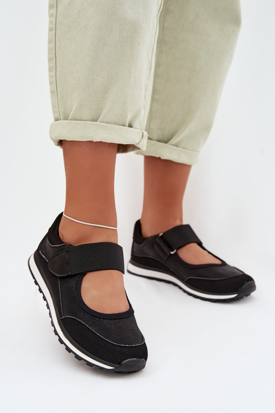 Step In Style Aveliette Black Faux Leather Shoes