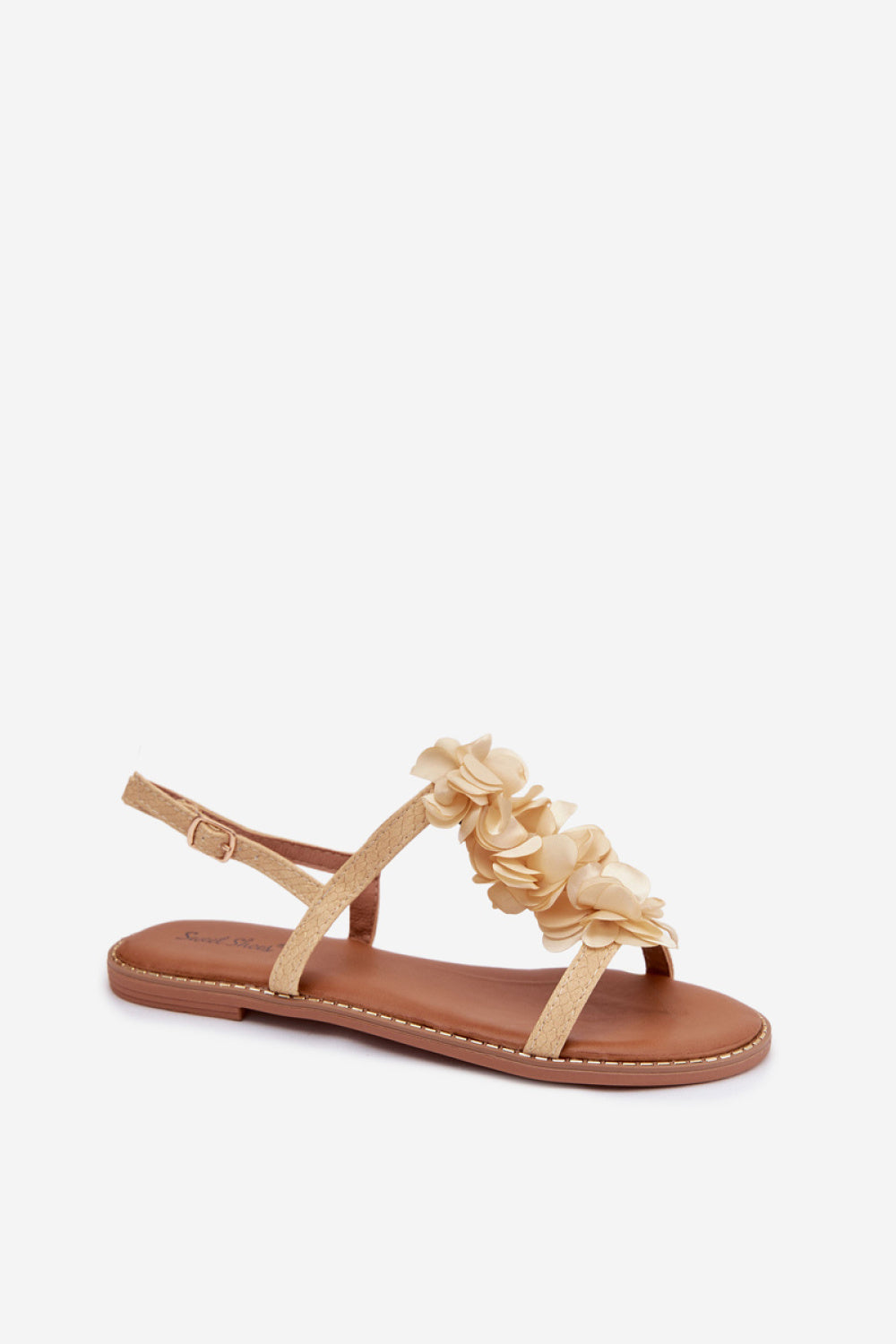 Step In Style Noemia Gold Faux Leather Sandals - view 2