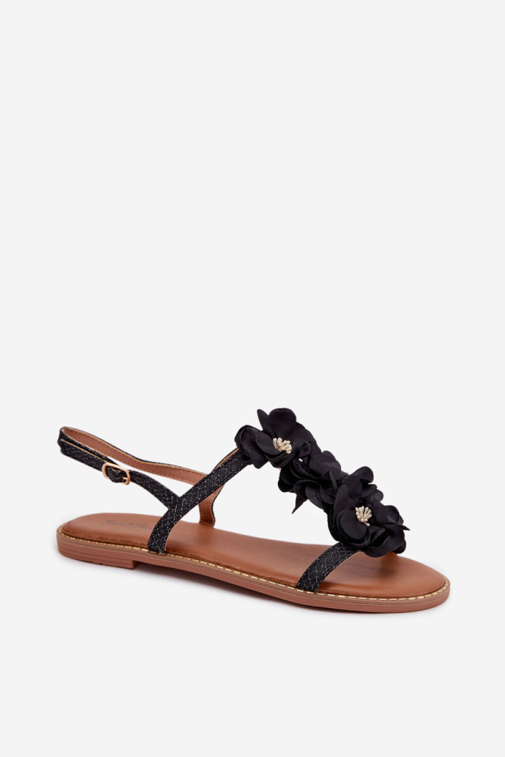 Step In Style Noemia Black Faux Leather Sandals - view 2