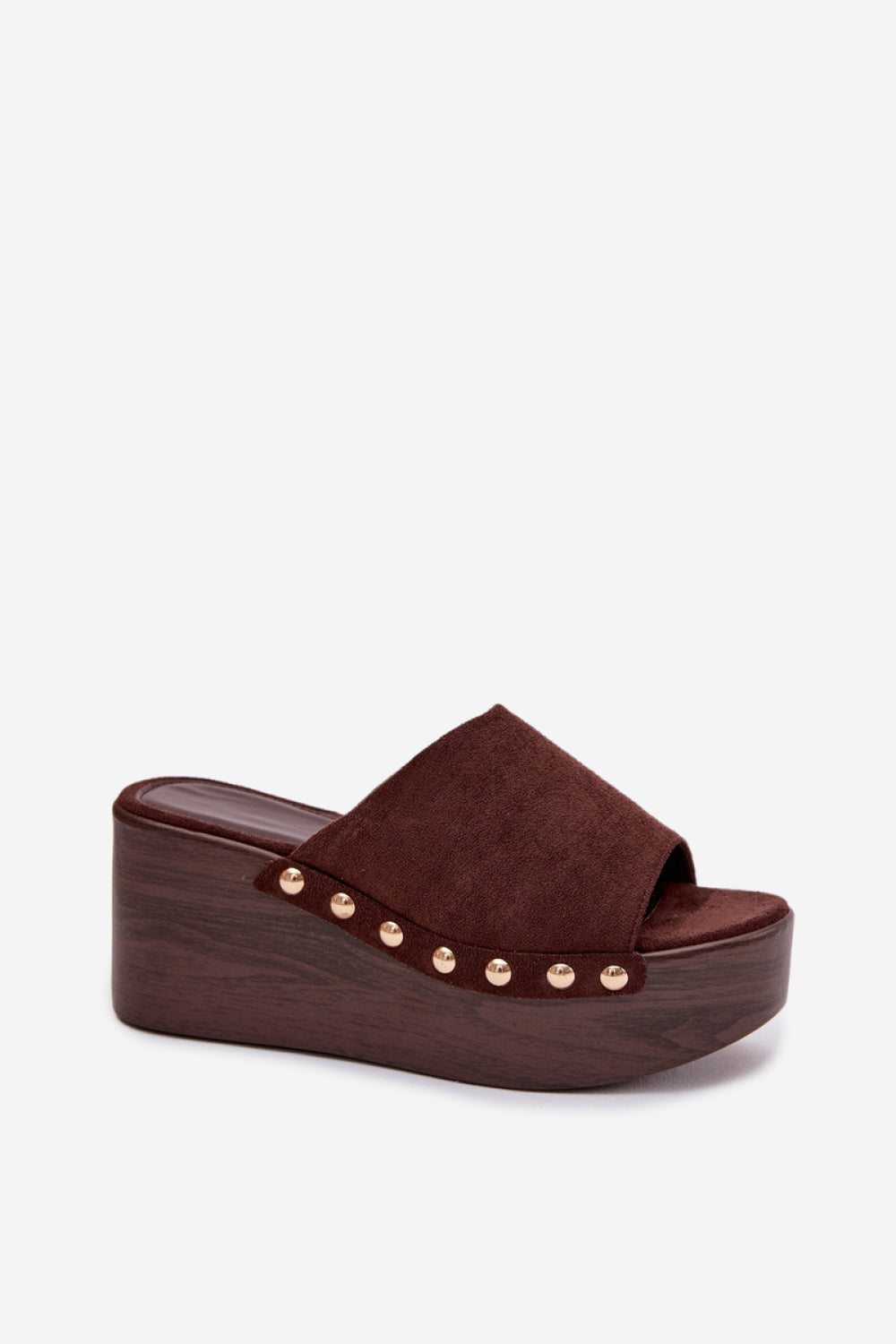 Step In Style Helivina Brown Faux Suede Platform Wedge Sandals - view 2