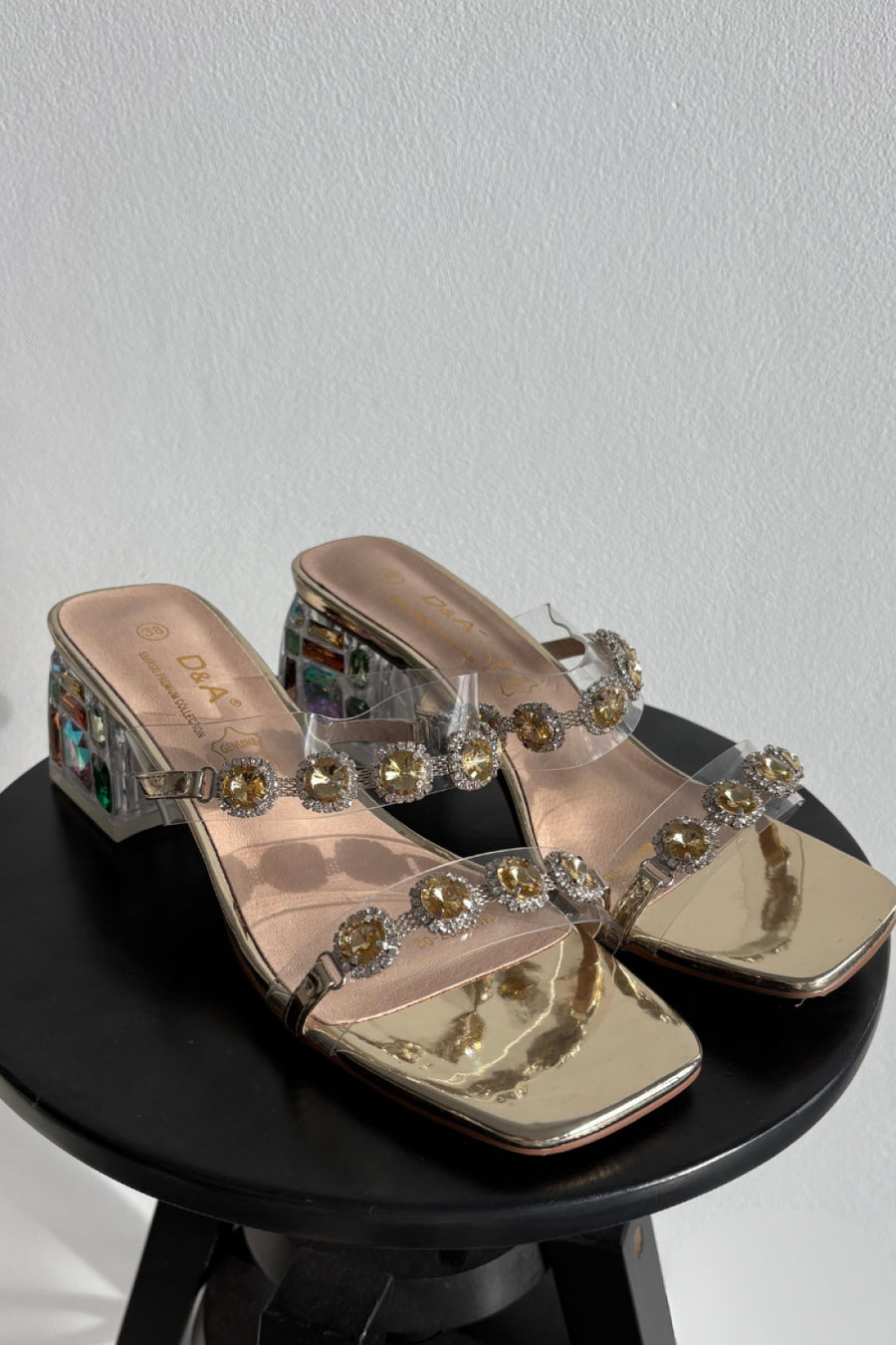Step In Style Gold Heeled Sandals