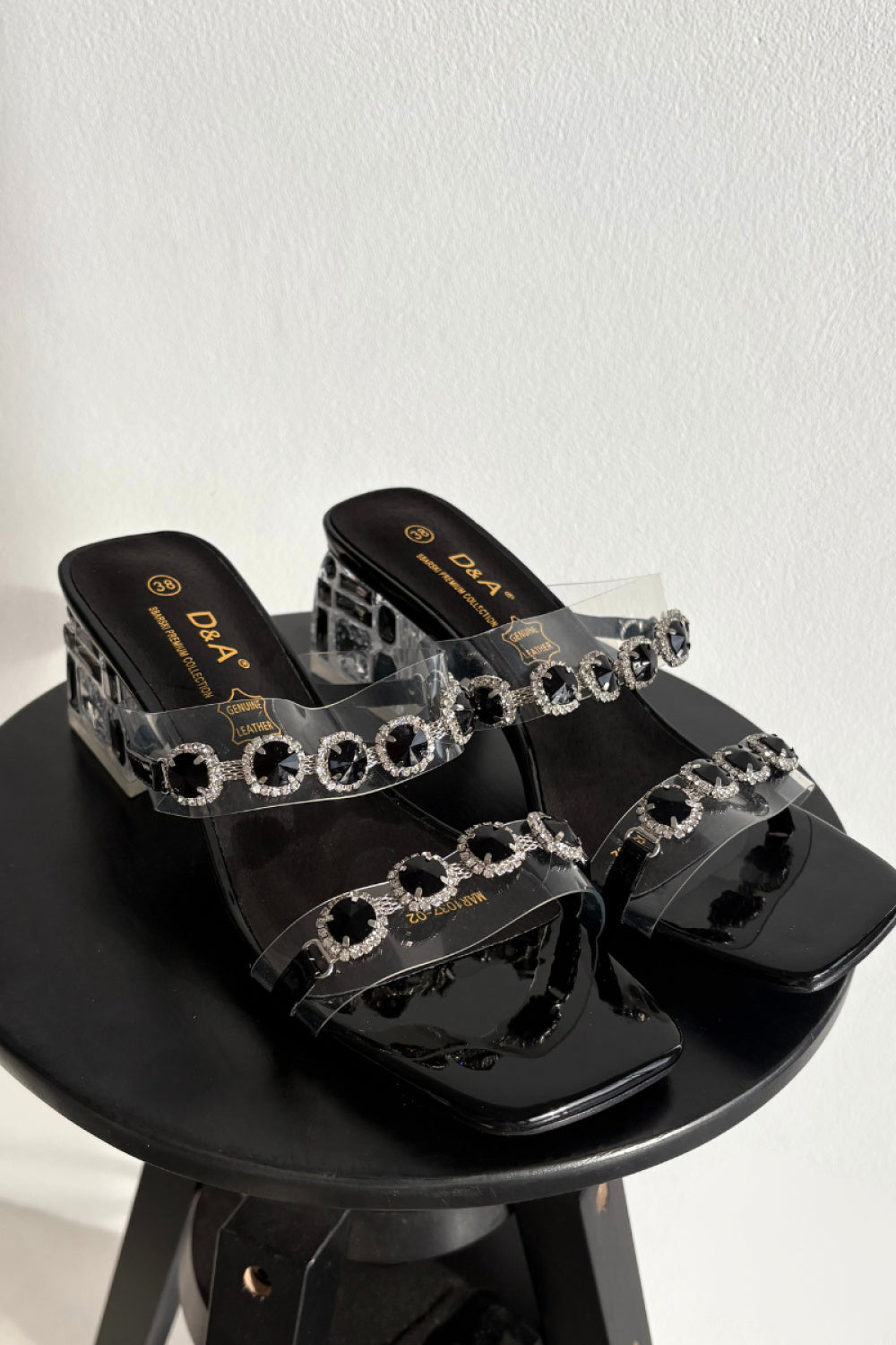 Step In Style Black Heeled Sandals