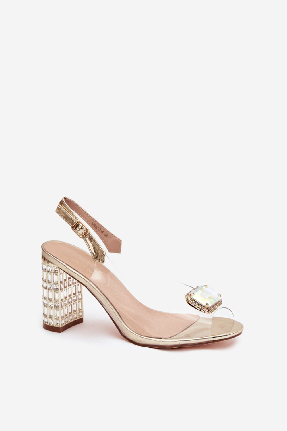 Step In Style Gold Leather Sandals - view 2