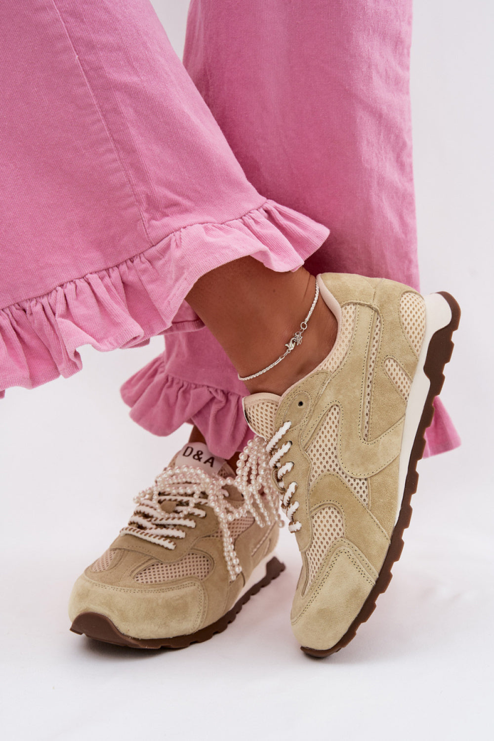 Step In Style Light Green Mesh Trainers - view 3