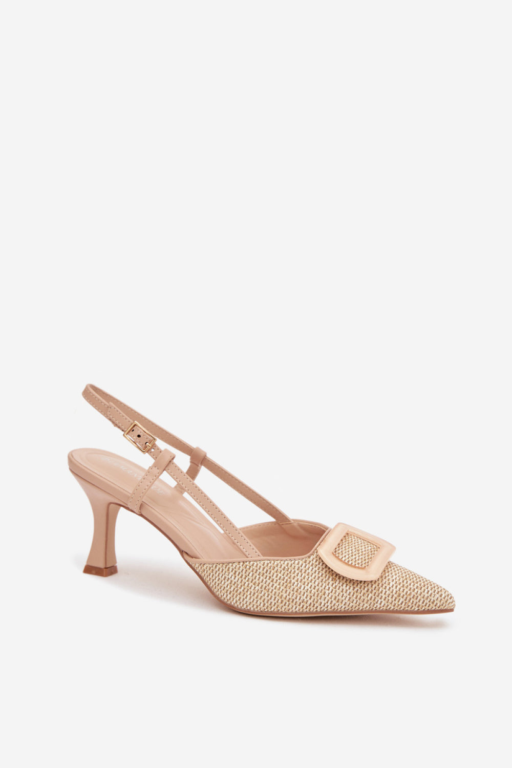 Step In Style Eslina Nude Faux Leather Heeled Sandals - view 2