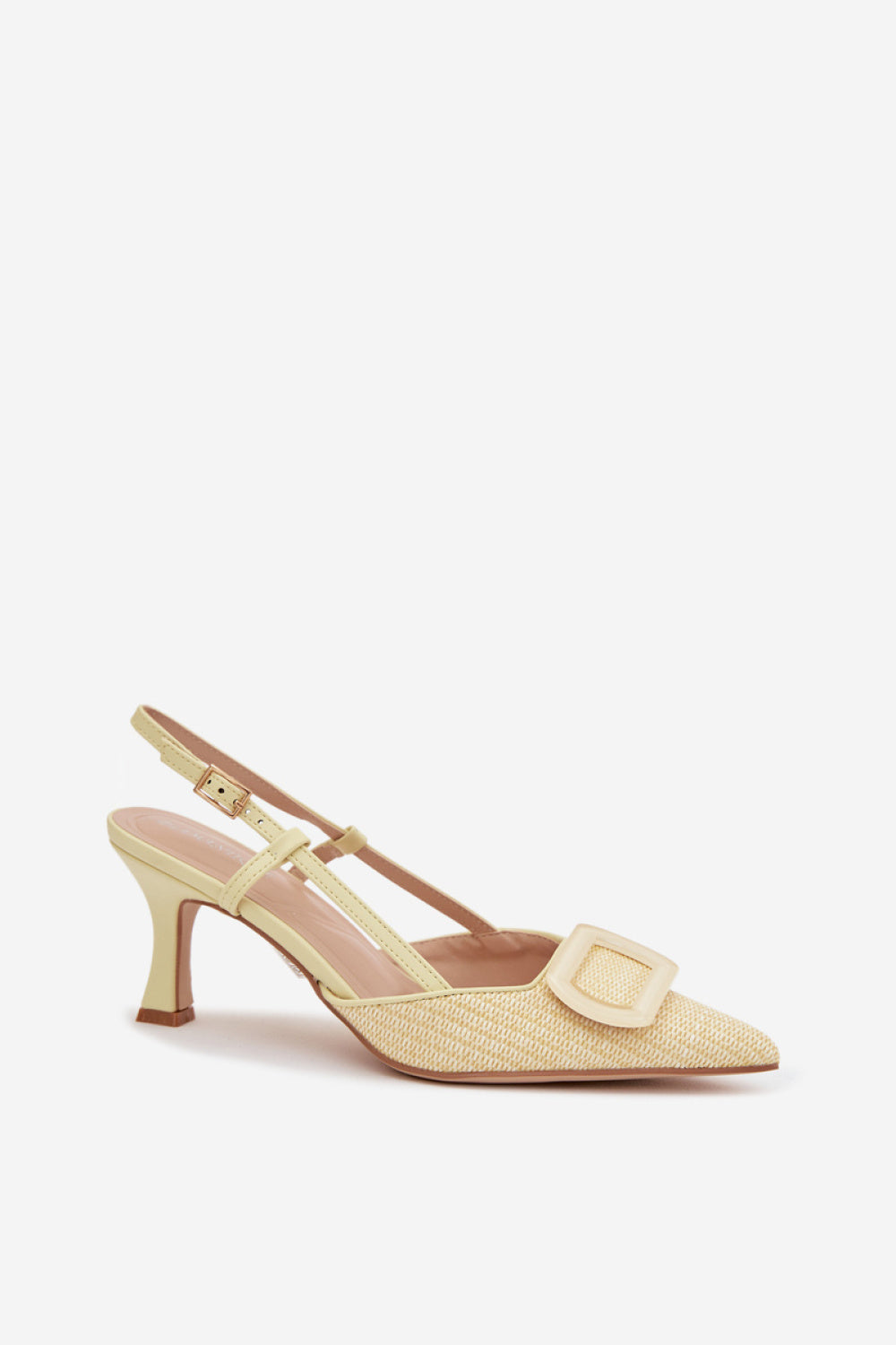 Step In Style Eslina Yellow Faux Leather Heeled Sandals - view 2
