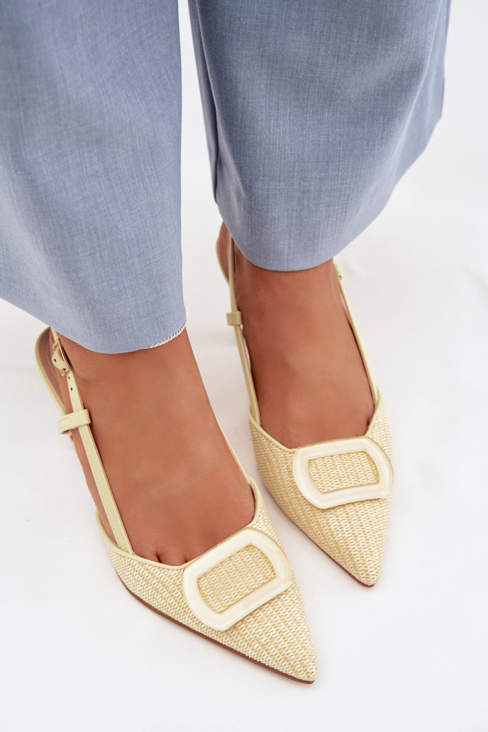 Step In Style Eslina Yellow Faux Leather Heeled Sandals - view 3