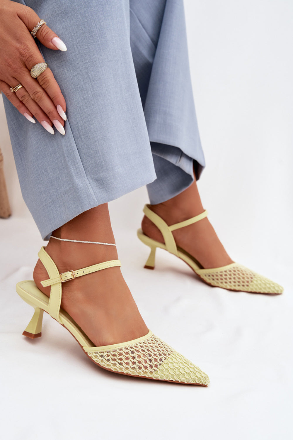 Step In Style Brilora Yellow Faux Leather Heeled Sandals - view 3