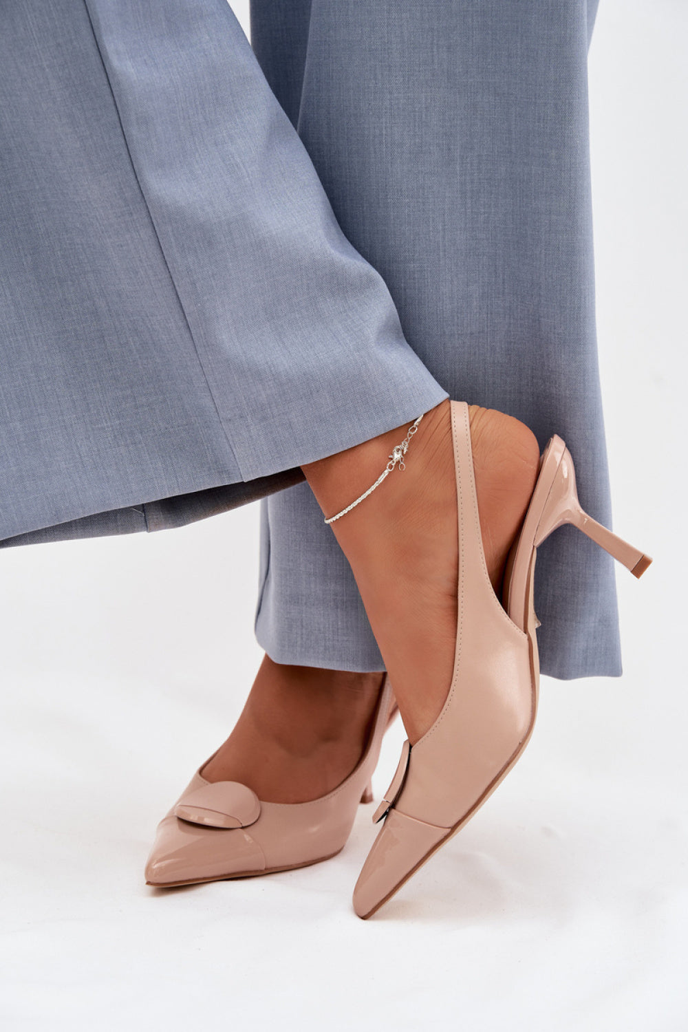 Step In Style Mariae Beige Faux Leather Stiletto Heeled Sandals - view 3