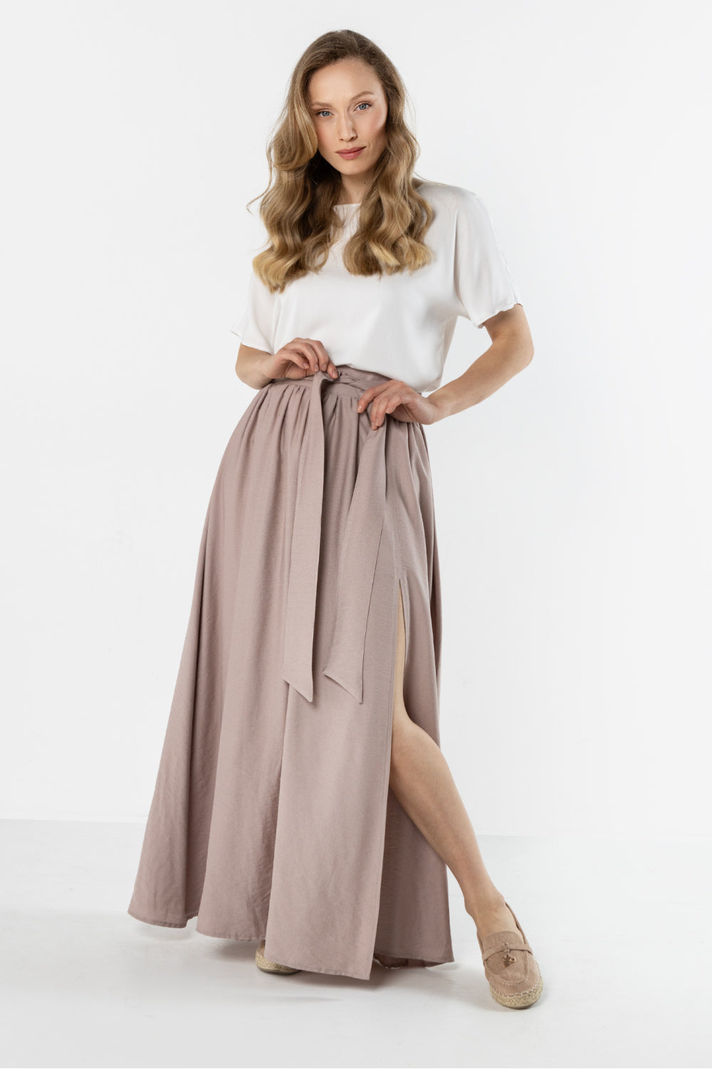 Awama High Waisted Maxi Skirt
