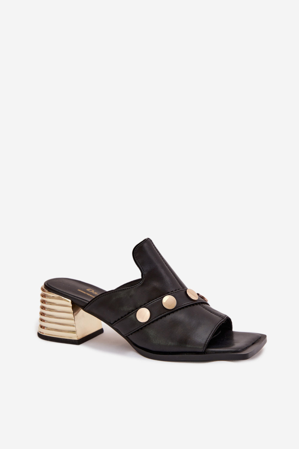 Step In Style Black Block Heel Heeled Sandals - view 2