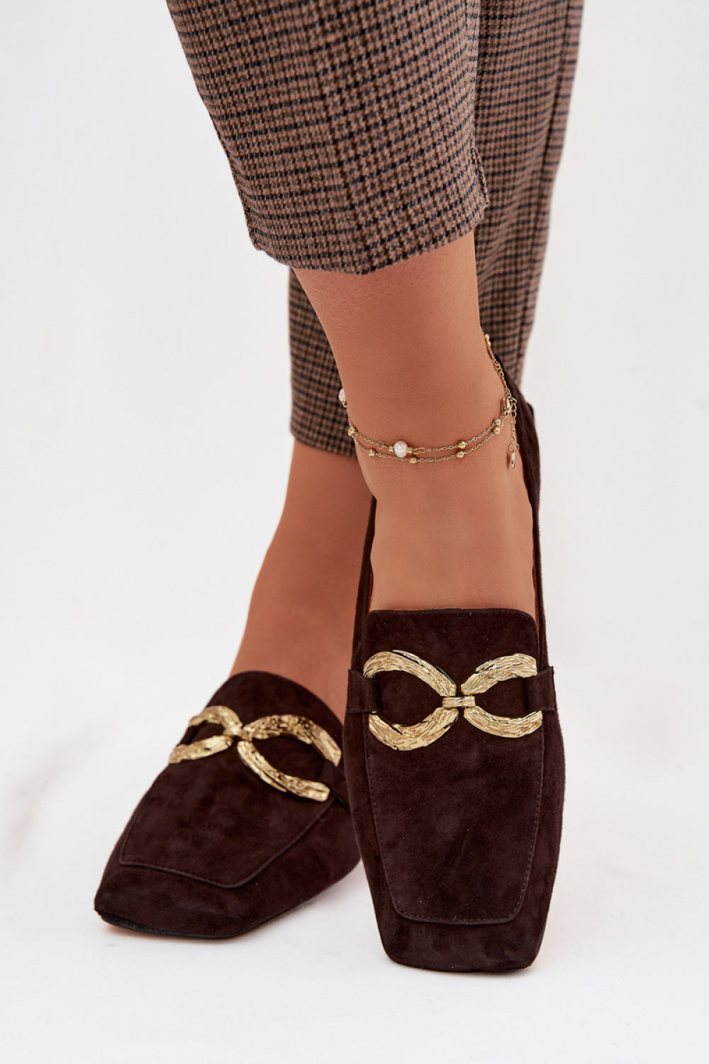 Step In Style Chocolate Suede Flat Moccasins - view 3
