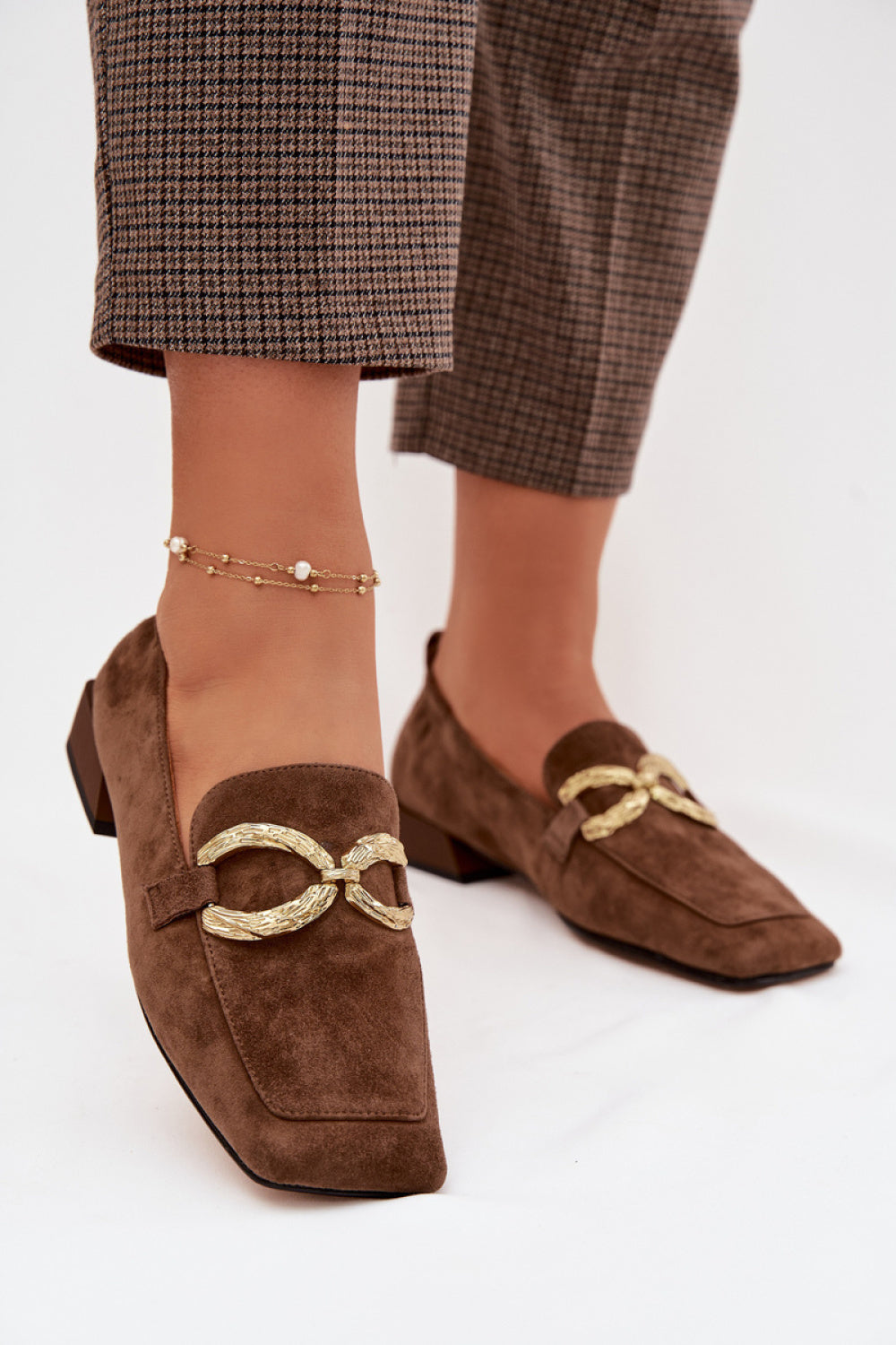Step In Style Brown Suede Flat Moccasins