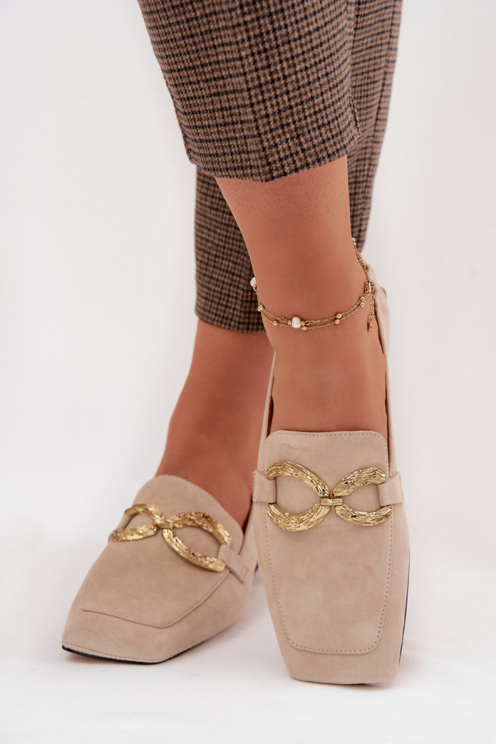 Step In Style Beige Suede Flat Moccasins - view 3