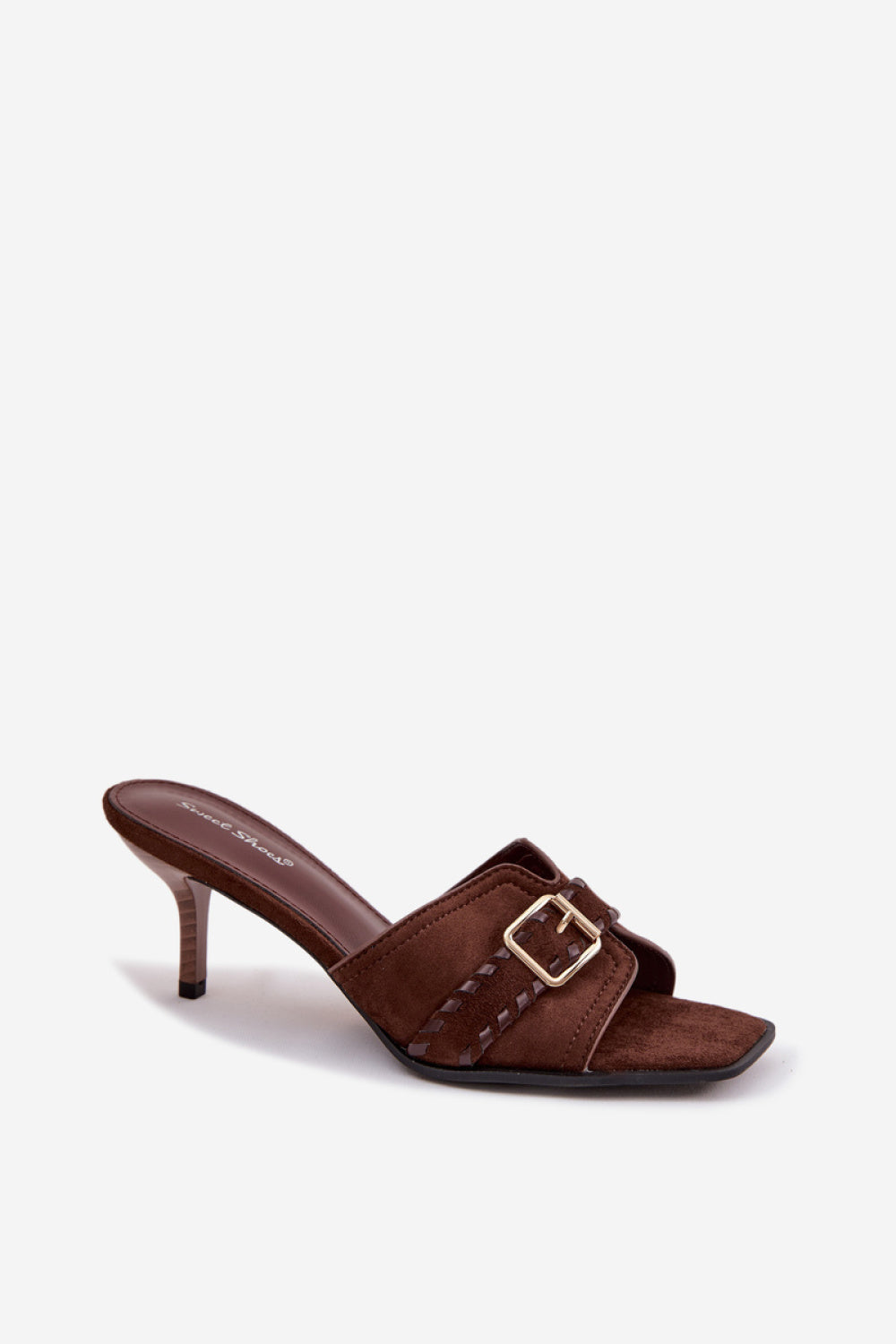 Step In Style Jelira Chocolate Faux Suede Stiletto Heeled Sandals - view 2