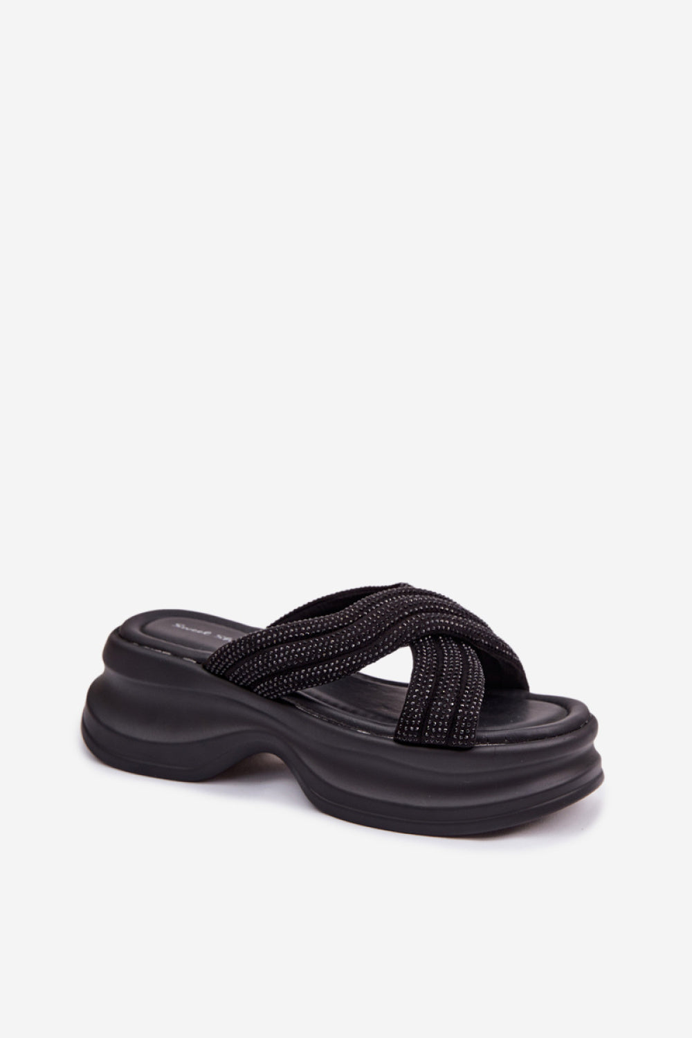 Step In Style Eslira Black Platform Flip Flops - view 2