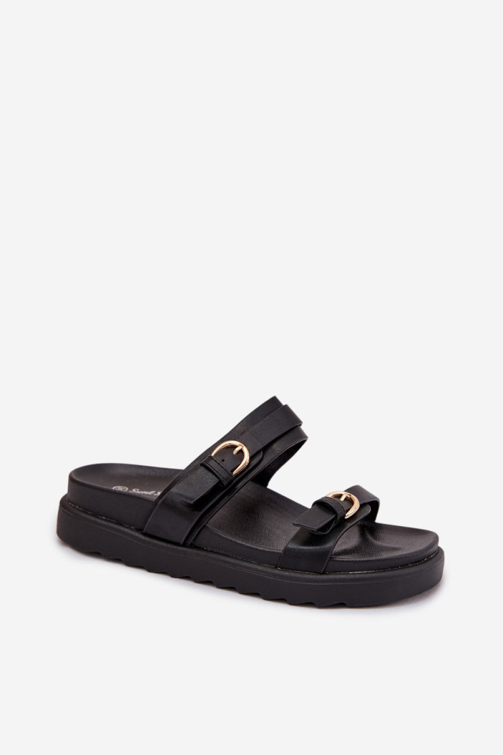 Step In Style Rirea Black Faux Leather Platform Sandals - view 2