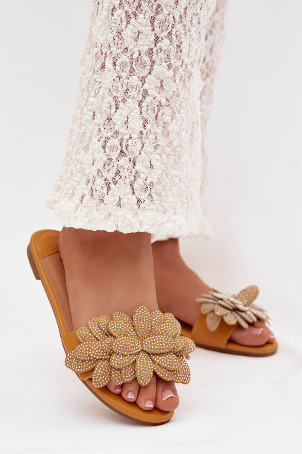 Step In Style Grelora Yellow Flip Flops