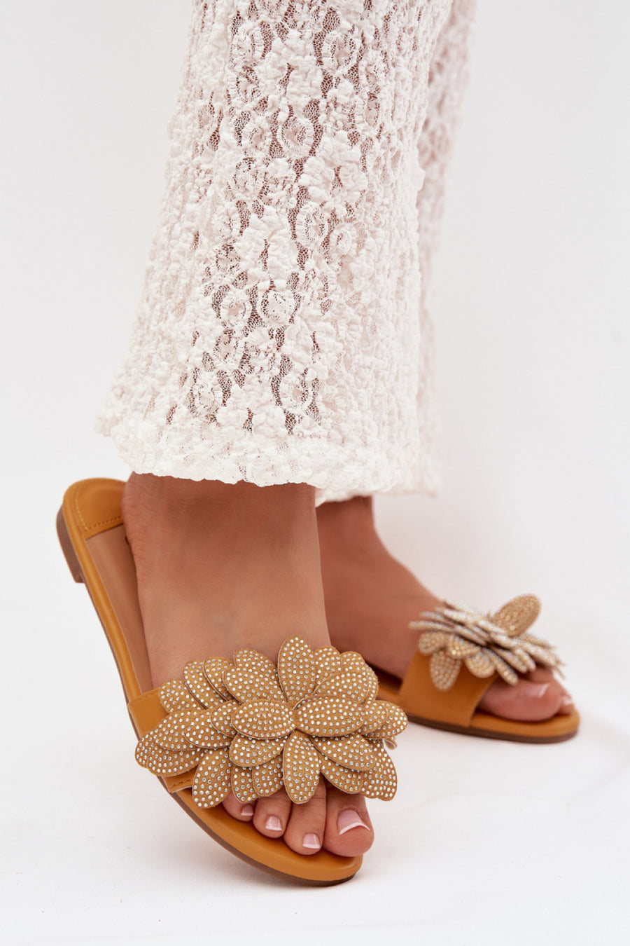 Step In Style Grelora Yellow Flip Flops