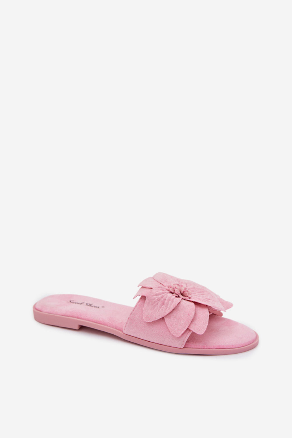 Step In Style Elzoria Pink Faux Suede Flat Flip Flops - view 2