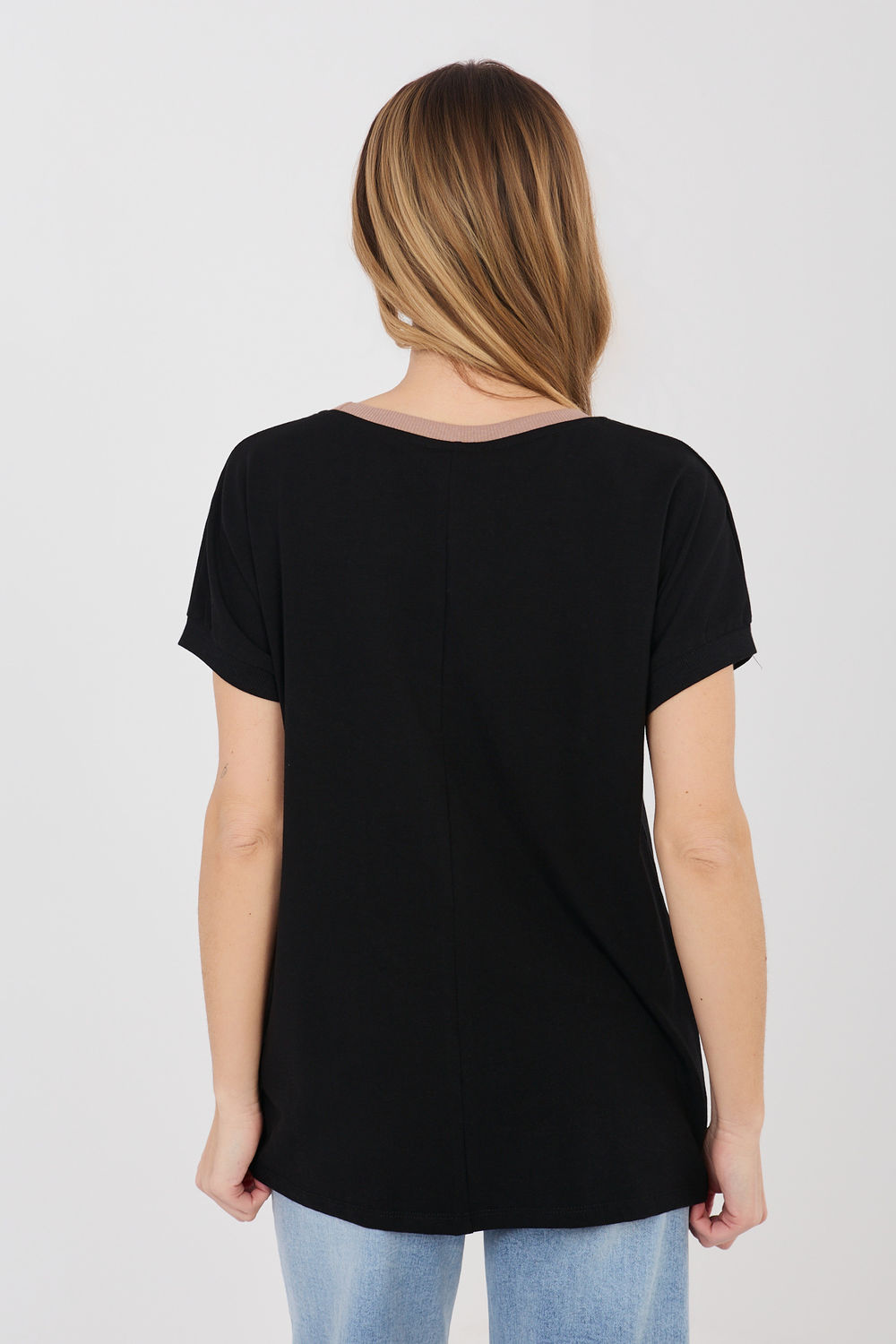 Relevance Black Sequin Short Sleeve Blouse - view 3