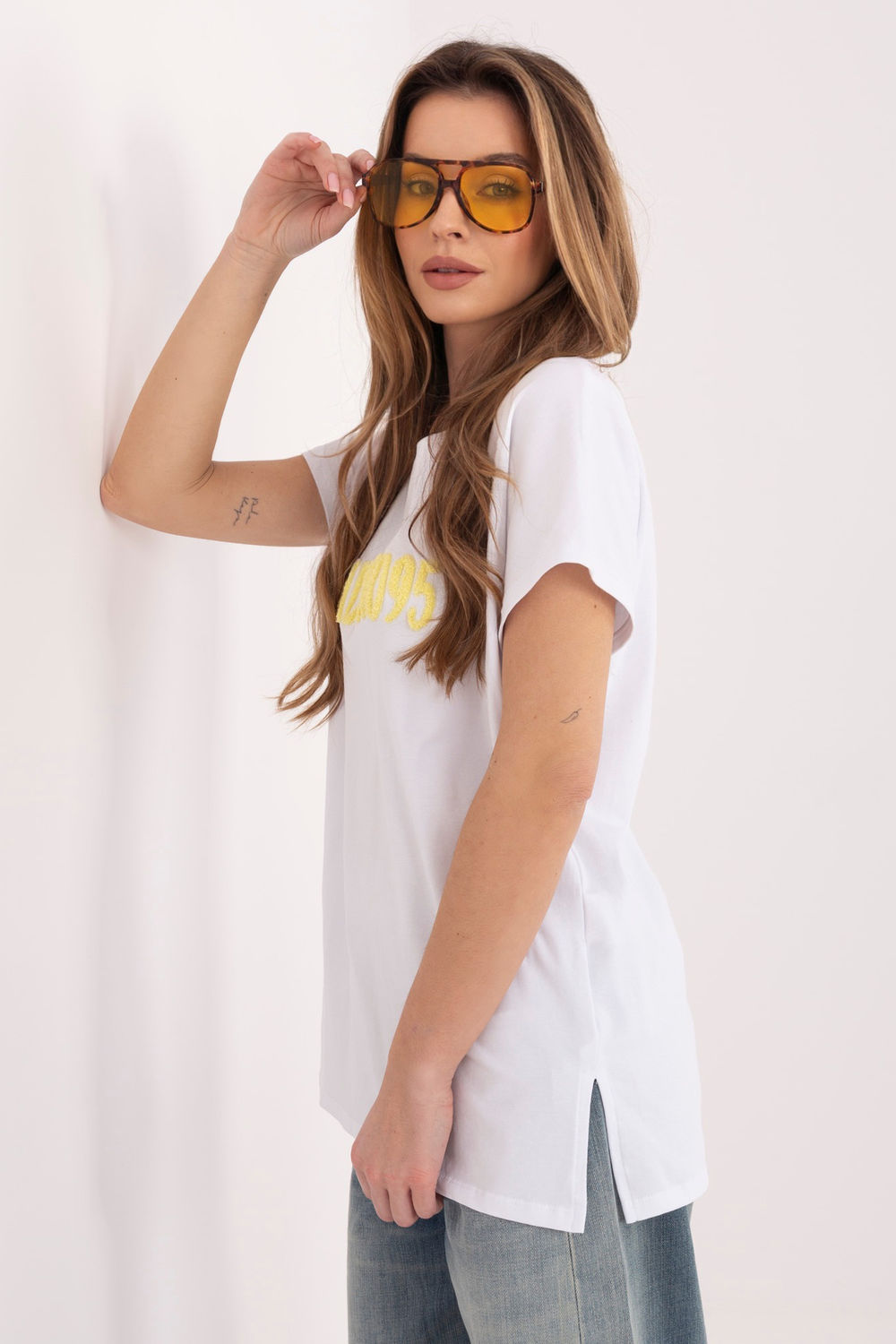 Relevance Yellow Short Sleeve Cotton T-Shirt - view 4