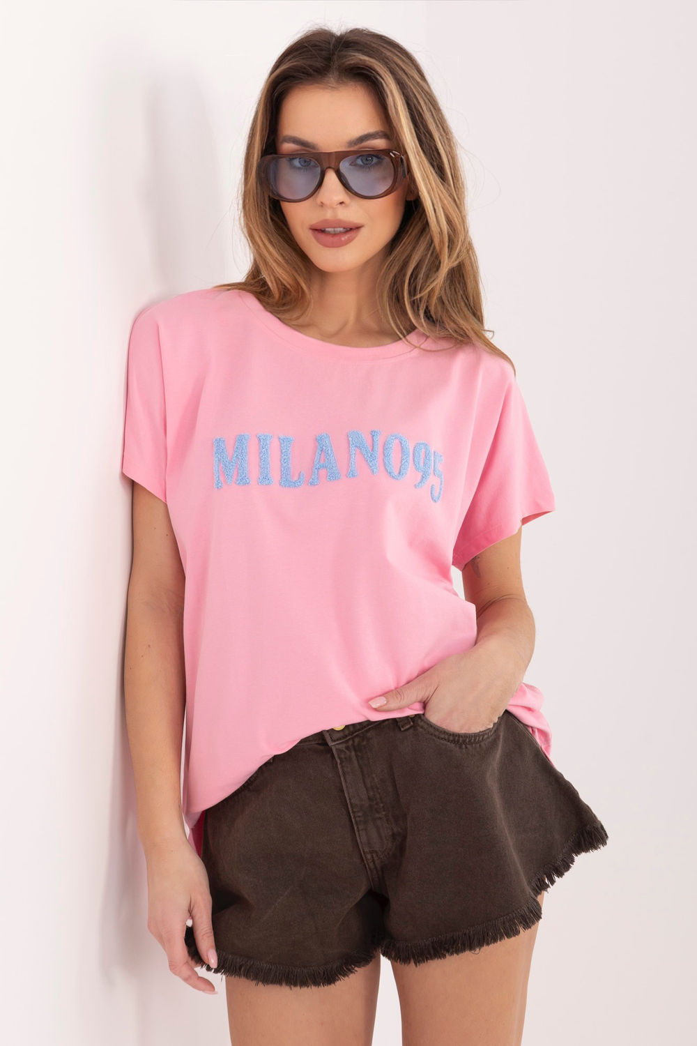 Relevance Light Pink Short Sleeve Cotton T-Shirt