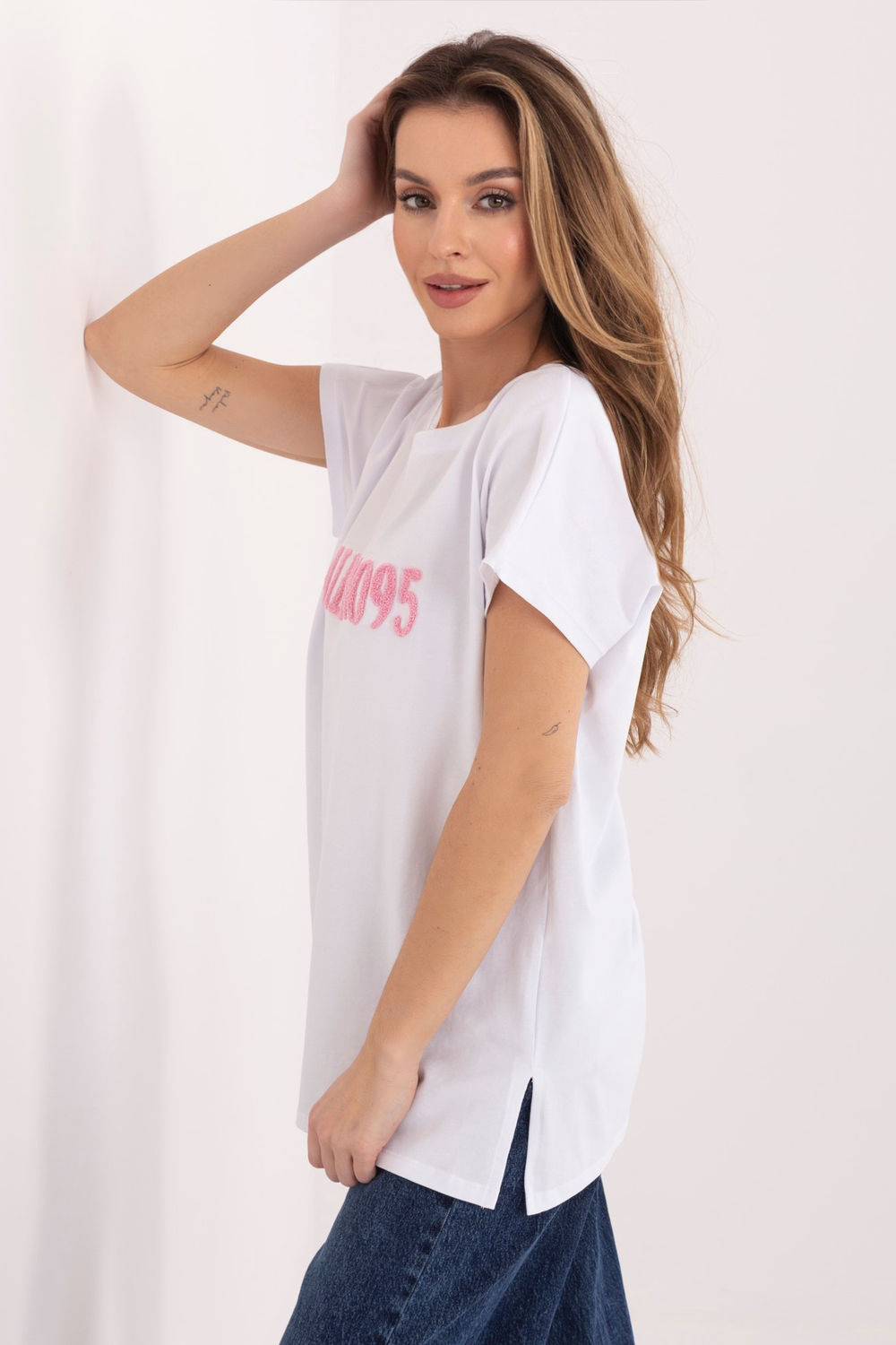 Relevance Pink Short Sleeve Cotton T-Shirt - view 2