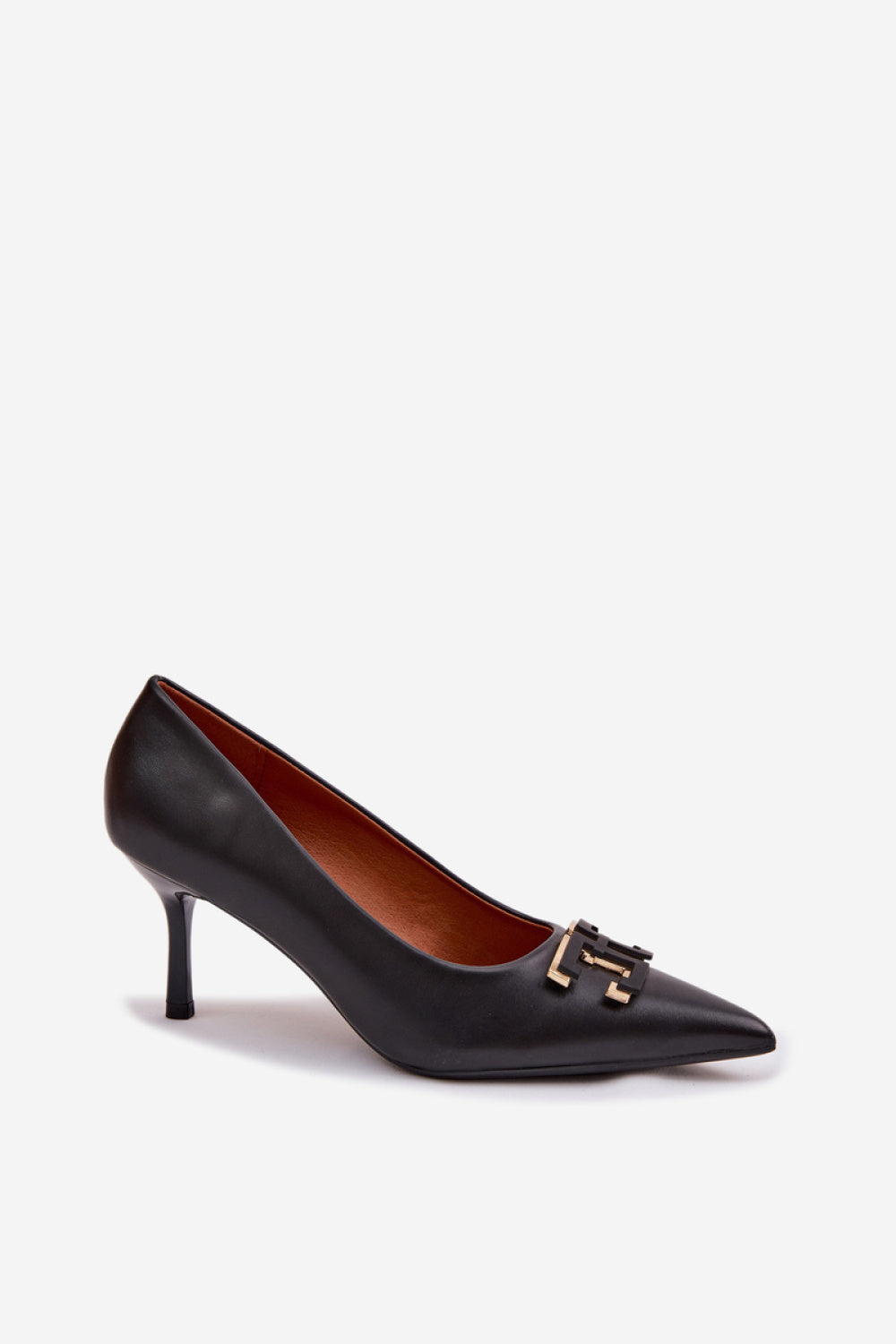 Step In Style Fivara Black Faux Leather High Heels - view 2
