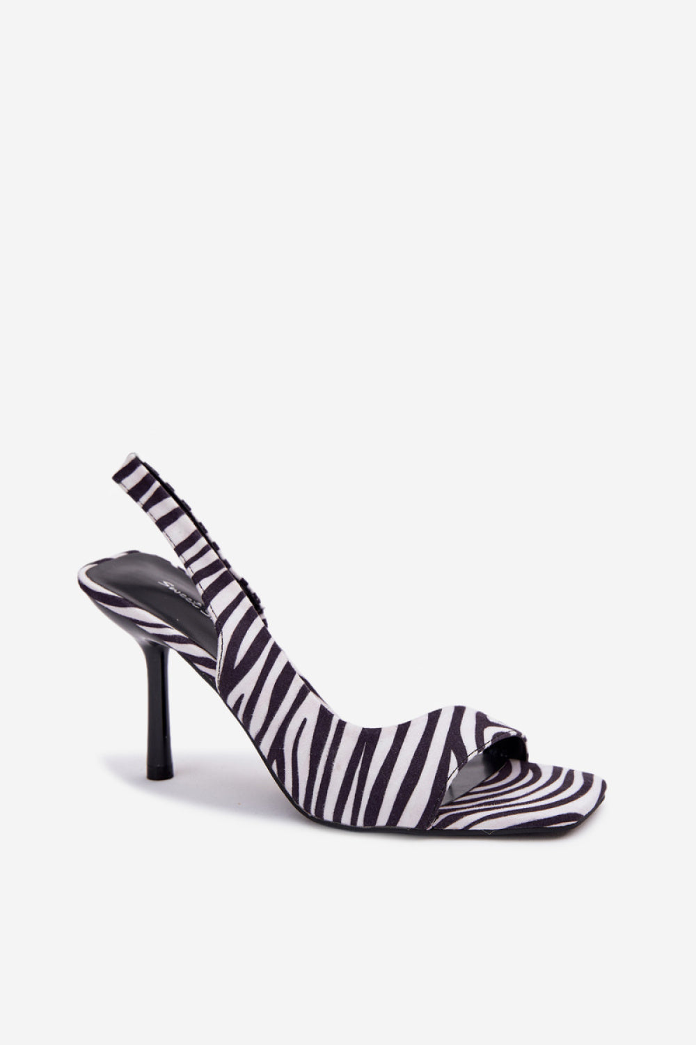 Step In Style Calvoria Zebra Print Faux Suede Stiletto Heeled Sandals - view 2