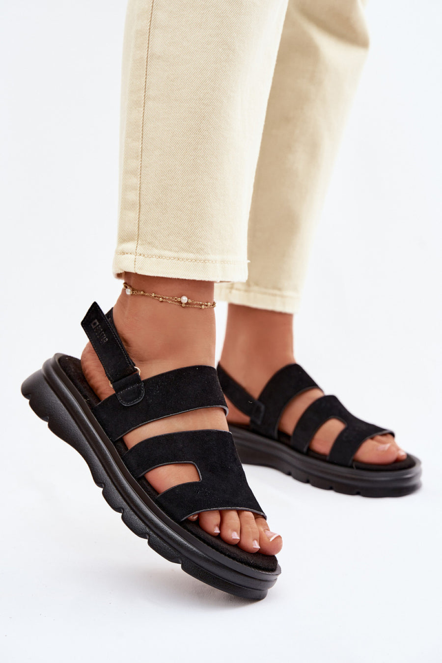 Step In Style Black Sandals