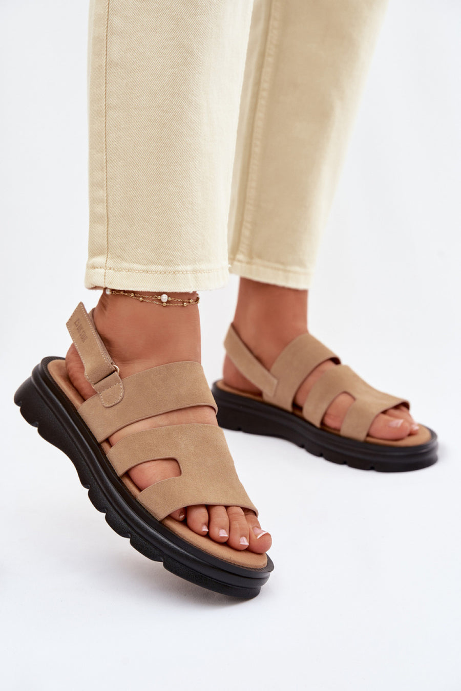 Step In Style Beige Sandals