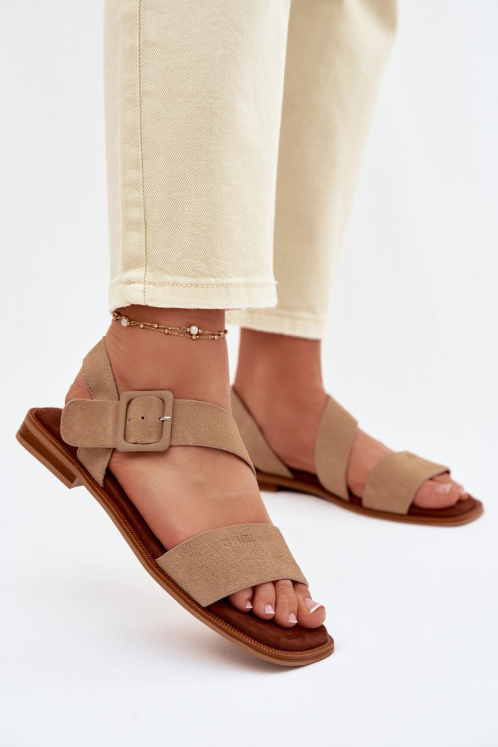 Step In Style Beige Sandals