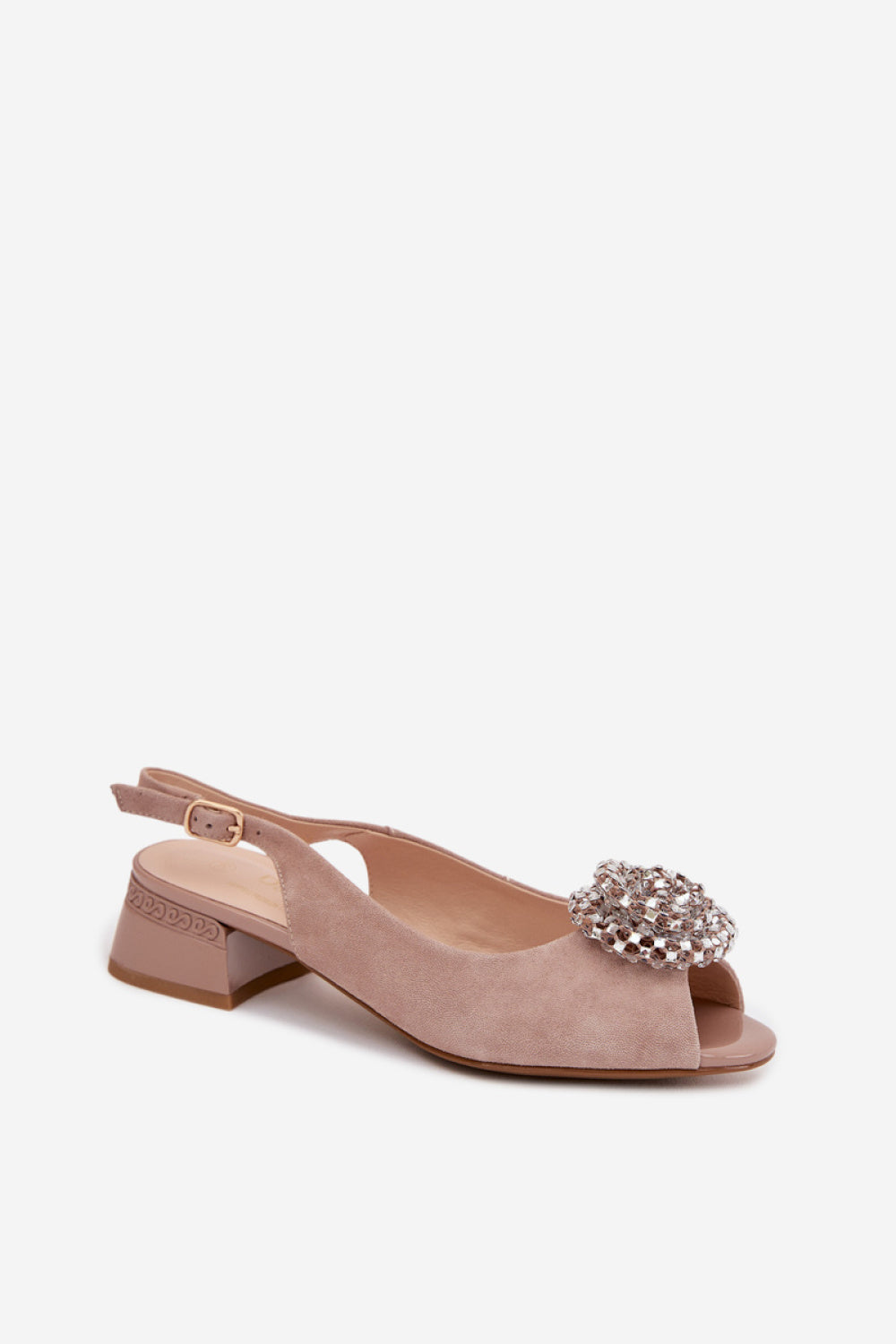 Step In Style Beige Heeled Sandals - view 2