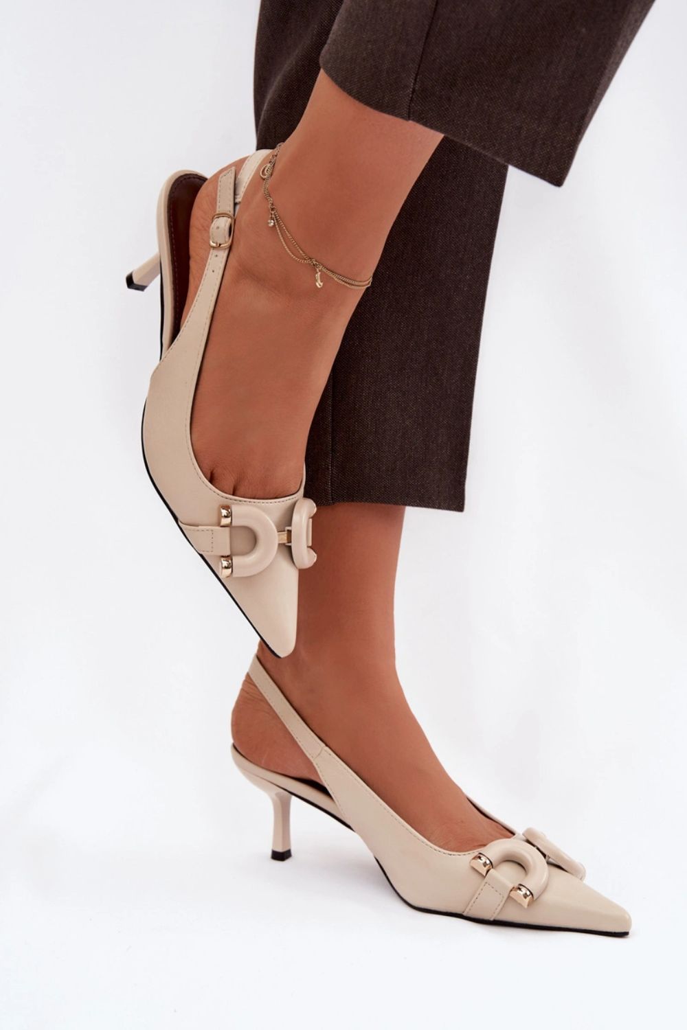 Step In Style Brienne Light Beige Heeled Sandals - view 2